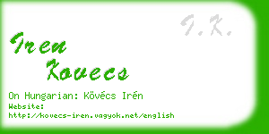 iren kovecs business card